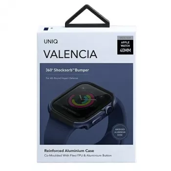 Husă de protecție UNIQ Valencia pentru Apple Watch Series 4/5/6/SE/SE3 40mm - Atlantic Blue