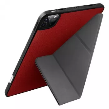 Husă folio UNIQ Transforma pentru iPad Pro 11 inci (2021/2020) și iPad Air 10,9 inci (2022/2020) cu protecție antimicrobiană, roșu coral