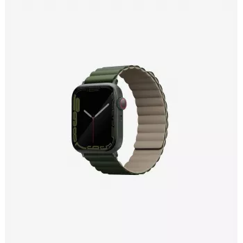 Curea de ceas magnetică reversibilă UNIQ Revix pentru Apple Watch 42/44/45/49mm verde-taupe