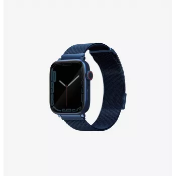Curea de ceas UNIQ Dante din oțel inoxidabil pentru Apple Watch albastru cobalt 38/40/41mm
