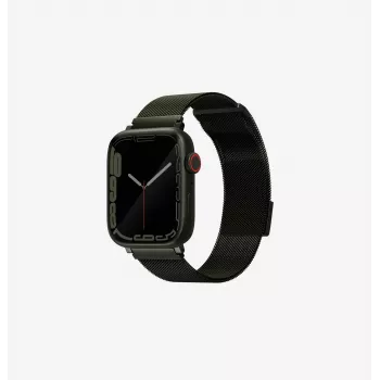 UNIQ Dante curea Apple Watch din oțel inoxidabil Milanese Loop Verde 42/44/45mm