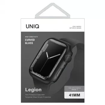 UNIQ Legion carcasă ceas pentru Apple Watch Series 7/8/9 41mm Negru