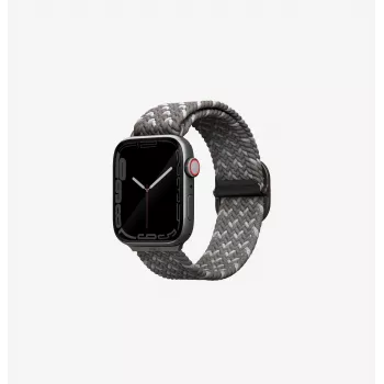 Curea împletită UNIQ Aspen pentru Apple Watch 46/45/44 mm Series 1/2/3/4/5/6/7/8/9/SE/SE2/SE3 - Pebble Grey