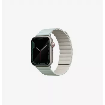 Curea de ceas magnetică reversibilă UNIQ Revix pentru Apple Watch Series 1/2/3/4/5/6/7/8/9/SE/SE2/SE3 38/40/41mm - verde salvie/bej