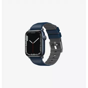 Curea de ceas UNIQ Linus din silicon Airosoft albastru nautic 42/44/45/49mm