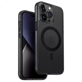 Husă cu încărcare MagClick UNIQ LifePro Xtreme pentru iPhone 14 Pro Max 6,7 inci neagră/Smoke Frost