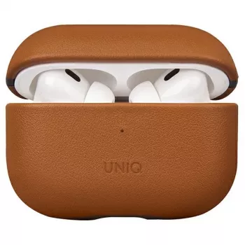 Husă UNIQ Terra din piele naturală pentru AirPods Pro generația a 2-a (2022/2023) - maro toffee