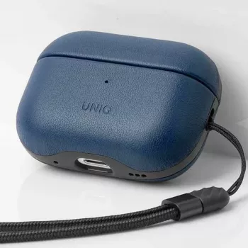 Husă UNIQ Terra pentru AirPods Pro gen. a 2-a (2022/2023) din piele naturală - Space Blue