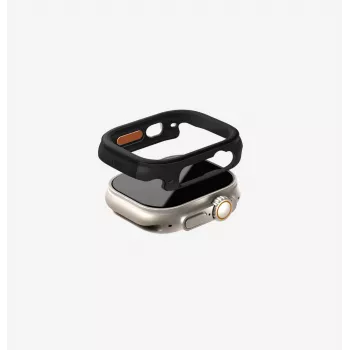 Husă de protecție UNIQ Valencia pentru Apple Watch Ultra / Ultra 2 / Ultra 3 49 mm, Midnight Black