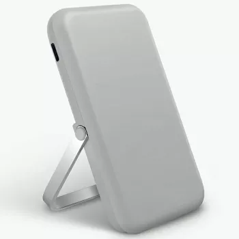 Powerbank UNIQ Hoveo 5000mAh USB-C 20W PD Fast Charge wireless magnetic Chalk Grey