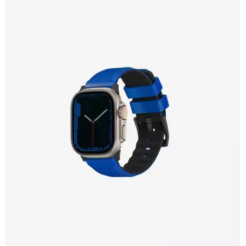 Curea sport din silicon Airosoft UNIQ Linus pentru Apple Watch Series 1/2/3/4/5/6/7/8/9/SE/SE2/SE3/Ultra/Ultra 2/Ultra 3 42/44/45/49mm Racing Blue