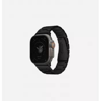 Curea ceas UNIQ Osta pentru Apple Watch 42/44/45/49mm oțel inoxidabil cu zale negru miezul nopții
