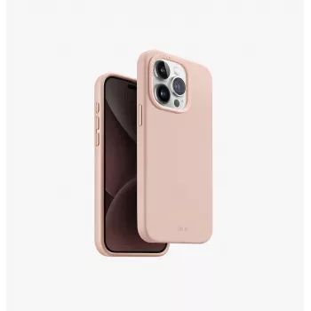 Husă de încărcare UNIQ Lino Hue MagClick pentru Apple iPhone 15 Pro 6,1 inch roz blush