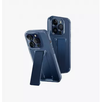 Husă UNIQ Heldro Mount cu suport pentru iPhone 15 Pro 6,1 inch transparent lucent