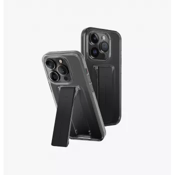 Husă UNIQ Heldro Mount cu suport pentru iPhone 15 Pro 6,1 inch - fum vapor