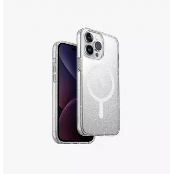 Husă UNIQ LifePro Xtreme pentru iPhone 15 Pro Max 6,7 inch cu încărcare MagClick transparent lucent cu sclipici