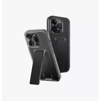 Husă UNIQ Heldro Mount cu suport pentru Apple iPhone 15 Pro Max 6,7 inch - fum vapor