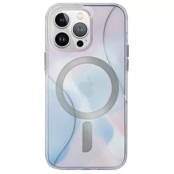Husă UNIQ Coehl Palette pentru iPhone 15 Pro 6,1 inch cu încărcare magnetică albastru crepuscul