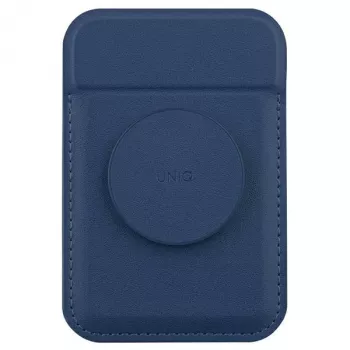 Suport de portofel magnetic UNIQ Flixa pentru MagSafe iPhone 12-15 Series, albastru navy