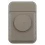 Portofel magnetic pentru carduri UNIQ Flixa cu picior de sprijin gri flint MagSafe