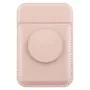 Portofel magnetic pentru carduri UNIQ Flixa cu picior de sprijin roz blush MagSafe