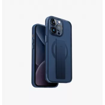 Husă UNIQ Heldro Mag pentru iPhone 15 Pro 6,1 inch cu încărcare MagClick albastru intens ultramarin