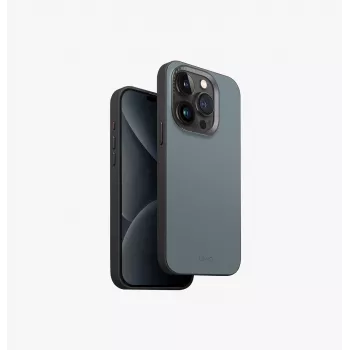 Husă UNIQ Lyden DS MagClick Charging pentru iPhone 15 Pro 6,1 inch Washed Blue-Black