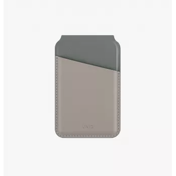 UNIQ Lyden DS portofel magnetic cu RFID și suport pentru telefon Ivory/Lichen Green