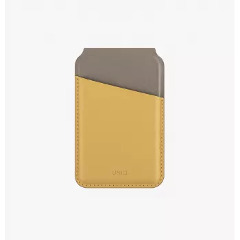 UNIQ Lyden DS portofel magnetic cu suport și protecție RFID pentru MagSafe, Charcoal Grey-Black