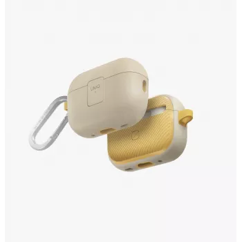 UNIQ Clyde Lock husă pentru AirPods Pro 2 (2022/2023) - Ivory/Canary Yellow