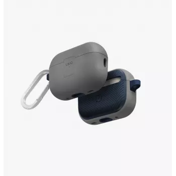 UNIQ Clyde Lock husă pentru AirPods Pro 2 (2022/2023) - Chalk Grey / Marine Blue