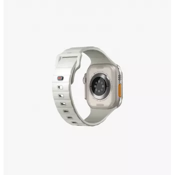 UNIQ Stride SE curea Apple Watch 49/46/45/44mm cauciuc FKM Lume Midnight Green