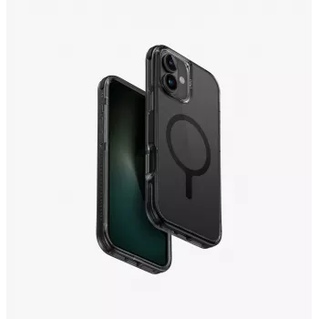 Husă UNIQ Combat pentru iPhone 16 Plus 6,7 inch cu încărcare MagClick, Carbon Black