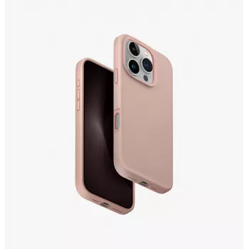 Husă UNIQ Lino Hue cu încărcare Magclick pentru iPhone 16 Pro 6,3 inch Blush Pink