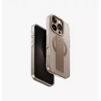Husă UNIQ Heldro Max cu încărcare MagClick pentru iPhone 16 Pro 6,3 inch Taupe Gold