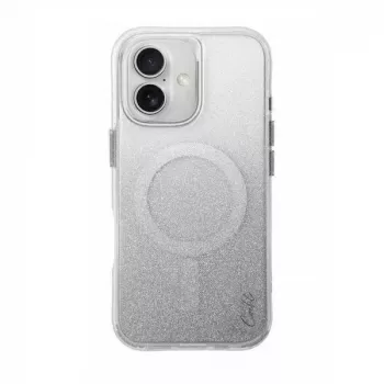 Husă UNIQ Coehl Lumino cu încărcare magnetică pentru iPhone 16 6,1 inch argintiu sclipitor