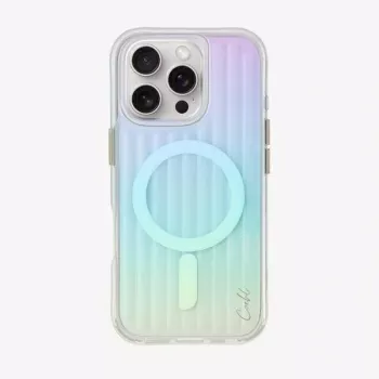 Husă UNIQ Coehl Linear cu încărcare magnetică pentru iPhone 16 Pro 6,3 inch Opal/Iridescent