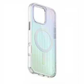 Husă UNIQ Coehl Linear cu încărcare magnetică pentru iPhone 16 Pro 6,3 inch Opal/Iridescent