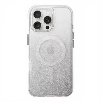 Husă UNIQ Coehl Lumino cu încărcare magnetică pentru iPhone 16 Pro Max 6,9 inch argintiu sclipitor