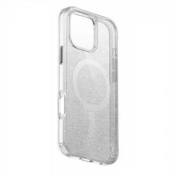 Husă UNIQ Coehl Lumino cu încărcare magnetică pentru iPhone 16 Pro Max 6,9 inch argintiu sclipitor