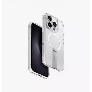 Husă UNIQ Eleva cu suport Vertica pentru Apple iPhone 16 Pro 6,3 inch Lucent Clear