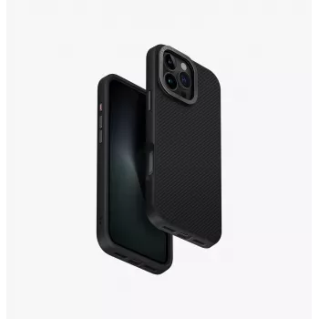 Husă UNIQ Keva Max cu încărcare MagClick pentru iPhone 16 Pro Max 6,9 inch, Carbon Black