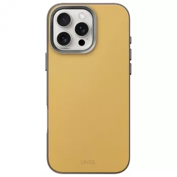 Husă UNIQ Lyden DS cu încărcare MagClick pentru Apple iPhone 16 Pro 6,3 inch galben-gri