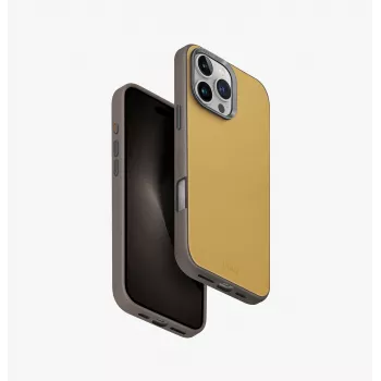 Husă UNIQ Lyden DS Magclick Charging pentru iPhone 16 Pro Max 6,9 inch, galben-gri