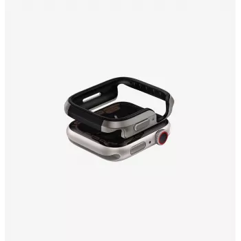 Husă bumper UNIQ Valencia pentru Apple Watch Series 46mm, Titanium Silver