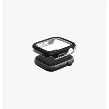 Husă de protecție cu folie de ecran UNIQ Voute pentru Apple Watch Series 10/11 46mm, sticlă călită, Rose Gold