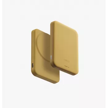 Baterie externă magnetică UNIQ Lyden Lexa 5000mAh PD USB-C MagSafe galben