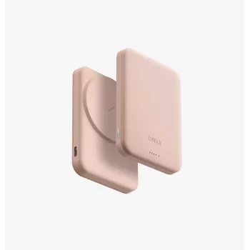 Baterie externă magnetică UNIQ Lyden Lexa 5000mAh PD USB-C MagSafe roz