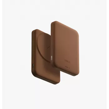 Baterie externă magnetică UNIQ Lyden Lexa 5000mAh PD USB-C MagSafe caramel