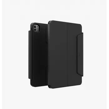Husă detașabilă rotativă 360 magnetică UNIQ Rovus Snapmount pentru iPad Pro 13 M4 2024 / M5 2025, neagră